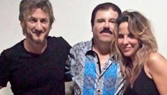 Kate del Castilo, Sean Penn y el narcotraficante Joaquín "Chapo" Guzmán.(Foto: Redes sociales)