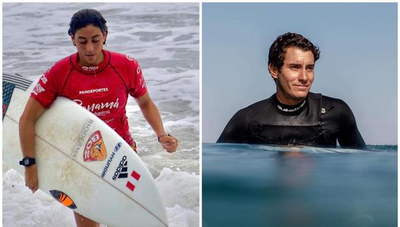 Lucca Mesinas y Daniella Rosas compiten en el ISA World Junior Surfing Championship. (Foto: IG/Composición)