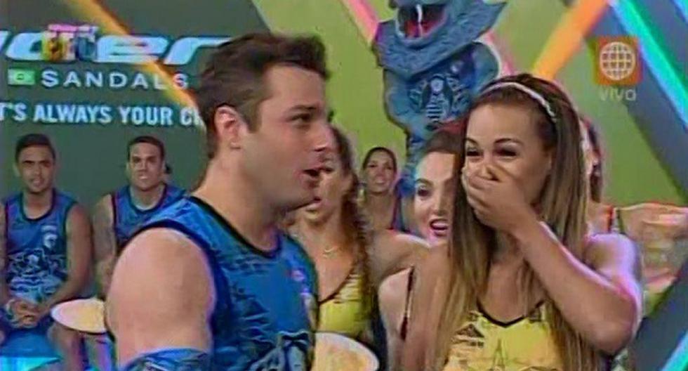 Nicola Porcella se puso celoso de Facundo González por tremendo piropo que le lanzó a Angie Arizaga. (Foto: Captura América TV)