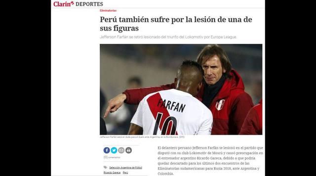 Así informó el medio argentino 'Clarín'. (Foto: Captura web)