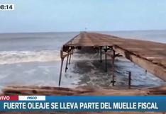 Fuertes oleajes causan severos daños en el histórico muelle fiscal de Pisco