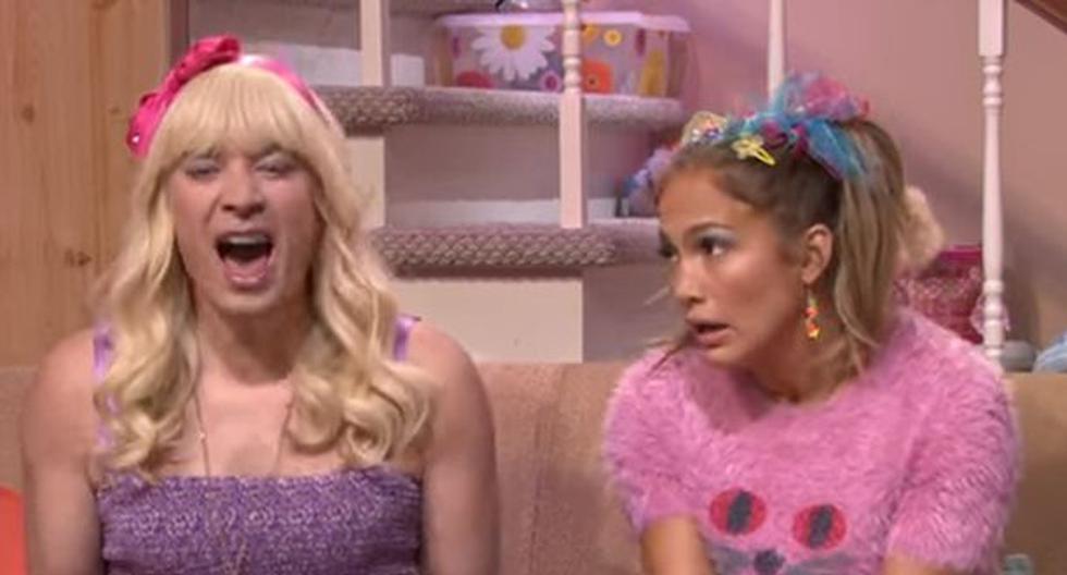 Jennifer Lopez y Jimmy Fallon hicieron una divertida parodia. (Foto: captura YouTube)