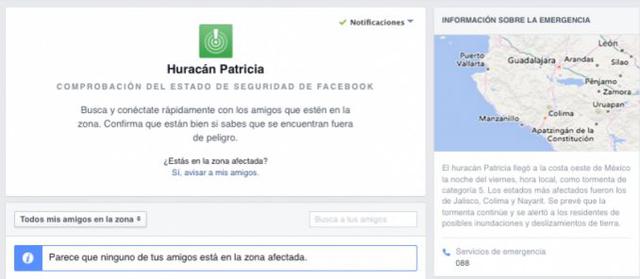 Facebook activa opción “Safety Check” por el huracán Patricia - 2