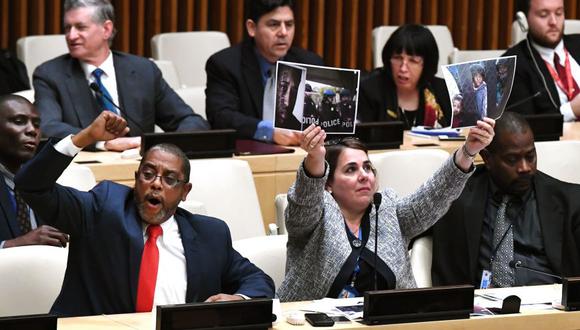 Diplomáticos cubanos boicotean un acto de EE.UU. en la sede de la ONU | VIDEO (AFP)