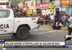 Rímac: mujer baja de bus en medio de la pista de la Av. Alcázar y muere atropellada por volquete | VIDEO