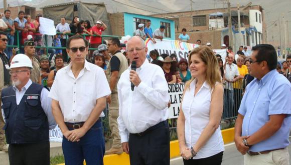 PPK estuvo acompañado de Martín Vizcarra, Mercedes Aráoz y Carlos Bruce durante una actividad en Ancón. (Foto: Presidencia de la República)