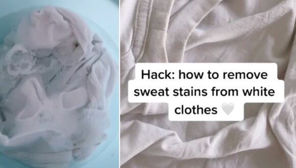 Una madre ha dado que hablar en Internet con su truco para quitar las manchas de sudor en la ropa blanca. (Foto: @mama_mila_ / TikTok)
