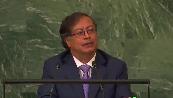 Gustavo Petro en su primera intervención ante la Asamblea General de la ONU.