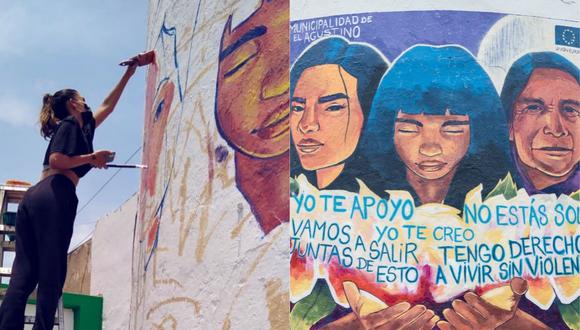 Unión Europea en Perú devela mural diseñado por Estefanía Cox en el Día Internacional de la Mujer. (Foto: @lafefacox)