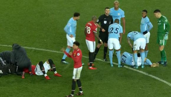 United vs. City y el impactante choque de cabezas entre Rojo y Silva