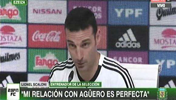 Lionel Scaloni aseguró que su relación con Sergio Agüero "es perfecta". (Video: ESPN 2)