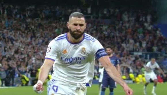 Gol de Karim Benzema para el 3-1 de Real Madrid vs. Manchester City. (Captura: ESPN)