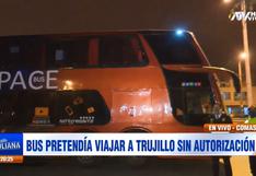 Coronavirus en Perú: intervienen bus interprovincial que trasladaba a 47 pasajeros de Lima a Trujillo