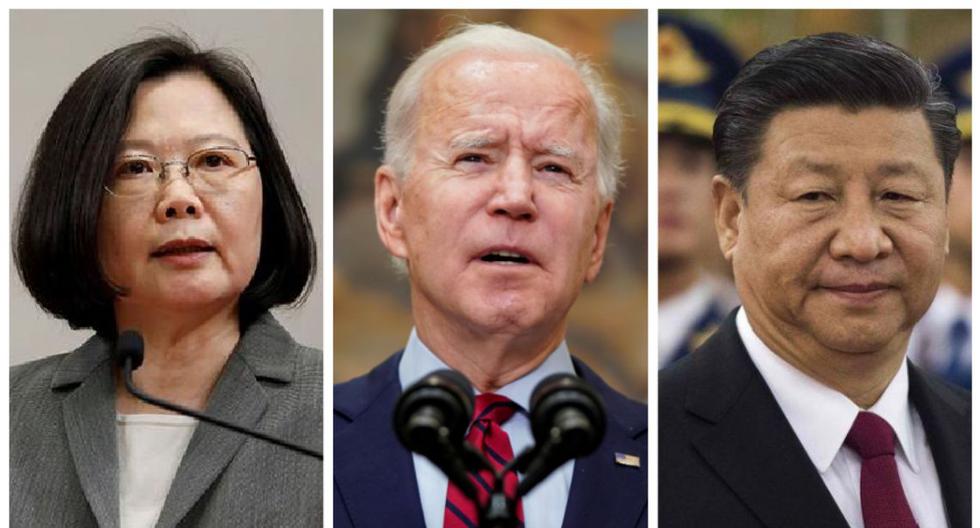 Los presidentes de Taiwán, Tsai Ing-wen, Estados Unidos, Joe Biden, y China, Xi Jinping. (Foto: Reuters / Reuters / AFP)
