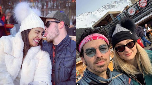 Priyanka Chopra, Nick Jonas, Sophie Turner y Joe Jonass se encuentran en Suiza. (Foto: Instagram)