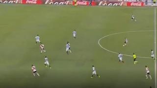 River vs. Racing: preciso pase en profundidad de Quintero a Borré originó la primera opción de gol | VIDEO