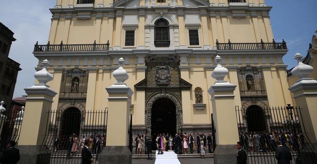 Basílica de San Pedro, en Lima, lugar donde se realizó la boda real.  ( (Foto: Agencia)