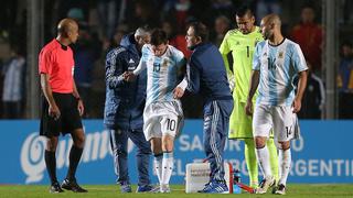 Messi salió golpeado y esta lesión asustó a toda Argentina