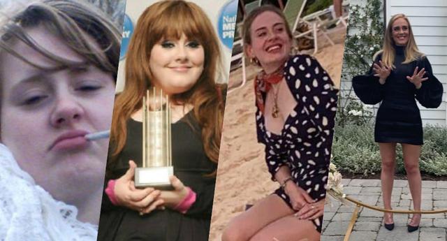 De izquierda a derecha: los cambios físicos de Adele a través del tiempo.