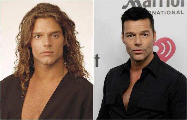 Ricky Martin en sus inicios como solista comparado con una foto reciente (Foto: Agencias)