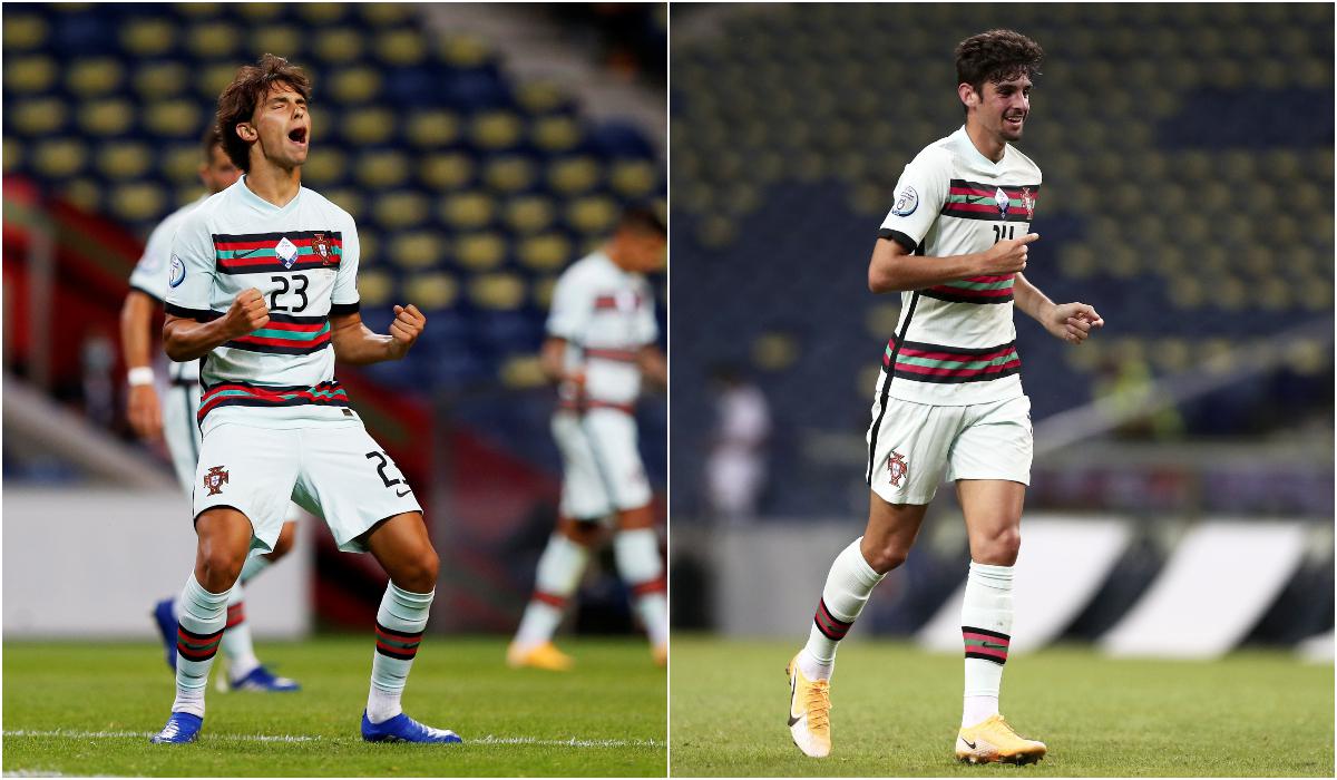 Joao Félix se estrenó como goleador y Francisco Trincao debutó en la selección de Portugal | Fotos: Agencias