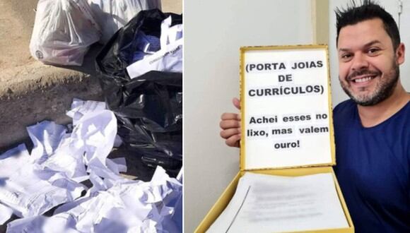 Un hombre encontró 62 currículums en la basura, decidió repartirlos y consiguió trabajo para 14 personas. (Foto: @kaka_davilapoa / Instagram)