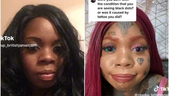 Mujer se tatuó los ojos y ahora podría quedar ciega: la historia de Anaya Peterson se viralizó en redes sociales. (Foto: @inkedup_britishjamaican1 / TikTok)