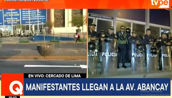Vándalos atacaron sede del Ministerio Público. (TV Perú)