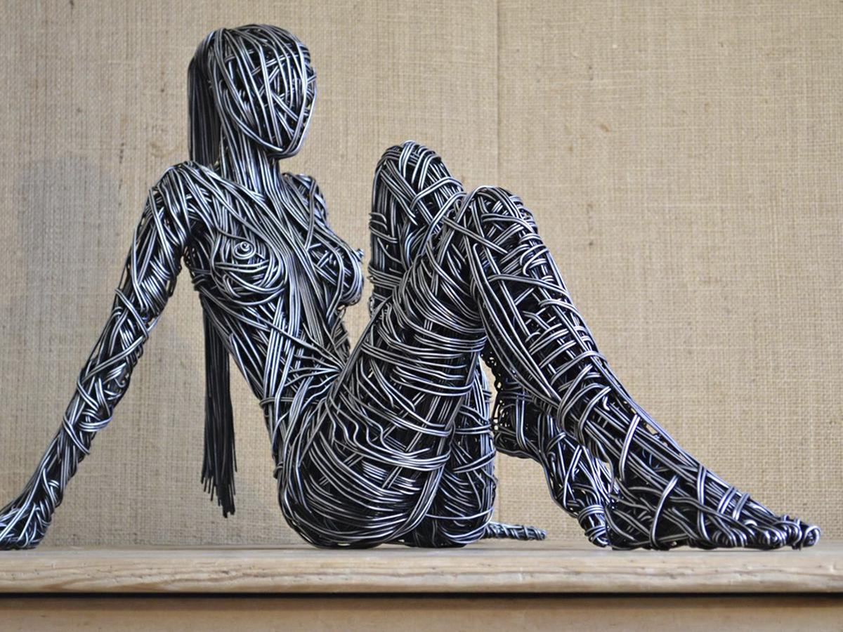 pereza Agarrar Peladura Estas esculturas de alambre imitan el movimiento humano | CASA-Y-MAS | EL  COMERCIO PERÚ