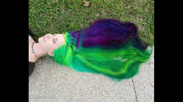 Facebook: conoce a la "Rapunzel" del cabello color arcoíris  - 12