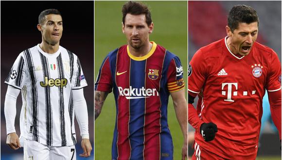Cristiano Ronaldo, Lionel Messi y Robert Lewandowski son los tres finalistas para el premio 'The Best' | Fotos: Agencias