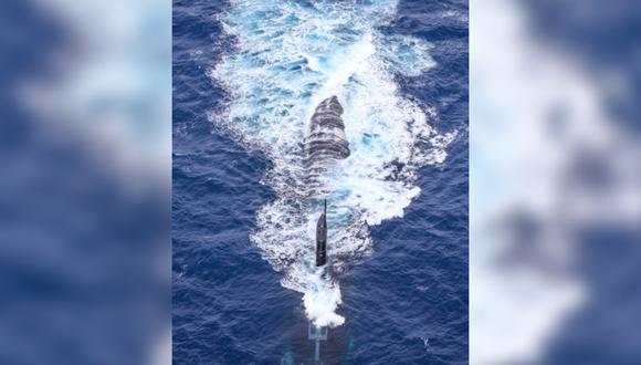 La reacción de Argentina corresponde a una información publicada en la cuenta oficial de Twitter del Comando de la Fuerza Submarina Atlántica estadounidense (COMSUBLANT), que muestra imágenes del USS Greeneville en las Islas Malvinas. (Captura/Twitter COMSUBLANT).