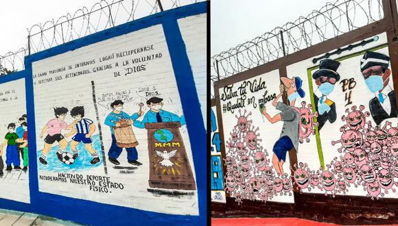 Cañete: reclusos compitieron en concurso de murales con temática COVID-19 | Foto: INPE