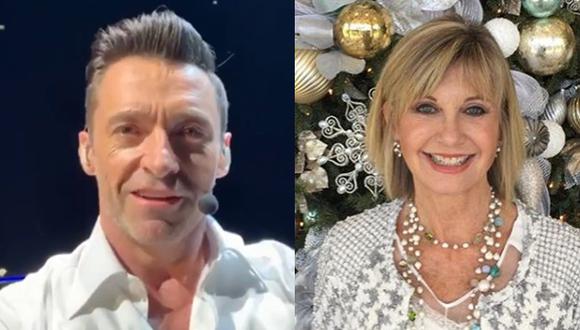 Hugh Jackman le envió un mensaje cargado de gran afecto y cariño a Olivia Newton-John. (Fotos: Instagram)