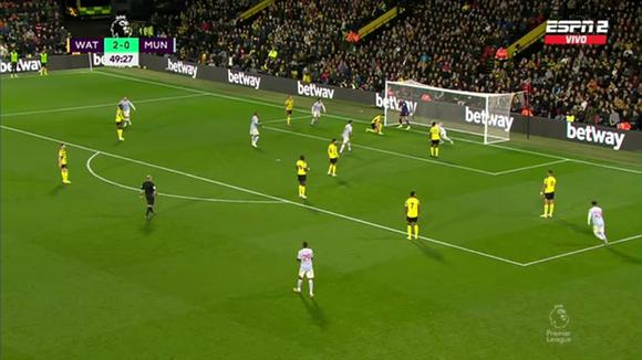 Donny van de Beek anotó el 1-2 del Manchester United vs. Watford. (Video: ESPN)