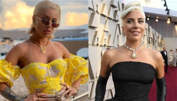Rebeca Escribens sobre el look de Leslie Shaw: “Es la Lady Gaga peruana”. (Foto: Instagram/AFP)