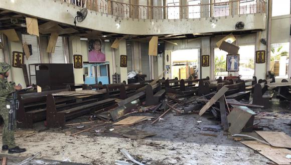 Jolo, Filipinas: al menos 20 muertos por explosión de dos bombas en una catedral. (AP).