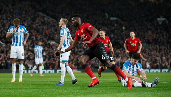 Paul Pogba marcó su séptimo gol con el Mancher United. (Foto: AFP).