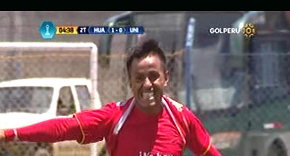 Sport Huancayo vs Universitario y el gol que marcó Víctor Peña. (Foto: captura)