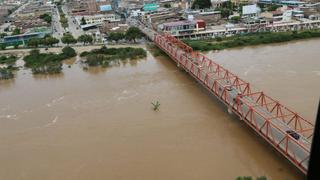 Tumbes: reportan incremento caudal del río Tumbes tras lluvia de ocho horas continuas