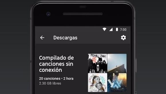 YouTube Music rediseña su biblioteca: la lista de canciones descargadas ya no está disponible. (Foto: YouTube Music)