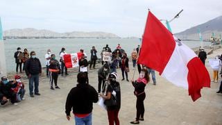 Chimbote: realizan plantón en rechazo a exploración petrolera en el mar de Áncash