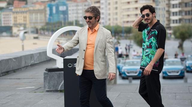 Ricardo y su hijo el 'Chino' Darín a su llegada al Festival de San Sebastián.