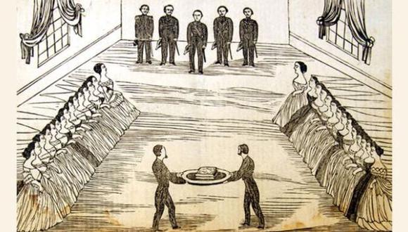 Las mujeres de la alta sociedad concurrieron a la entrega oficial de las joyas y "Libro de oro" en 1867. (Foto: El Centinela/Colección CAV/Museo del Barro)