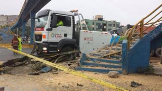 Panamericana Sur: puente peatonal dañado está fuera de servicio