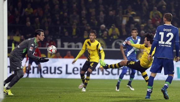 Dortmund igualó 2-2 ante Wolfsburg y sigue en zona de descenso