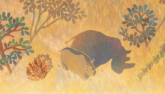 El doodle de hoy recuerda a Sudán, el último rinoceronte blanco macho del norte. (Foto: Google)