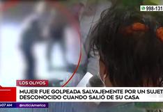Mujer fue golpeada brutalmente por desconocido en Los Olivos