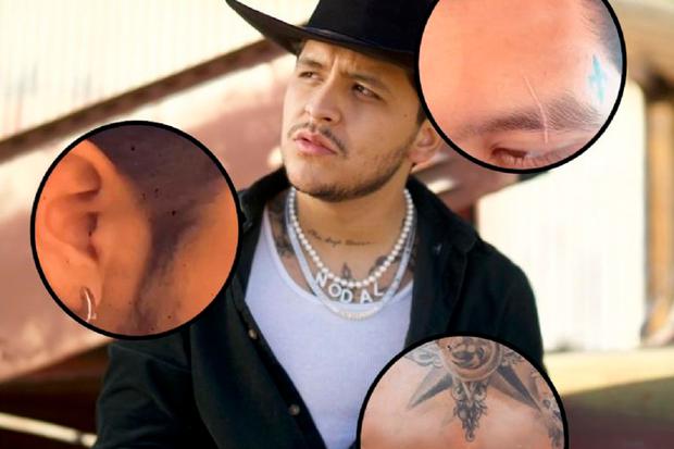 Christian Nodal and without the tattoos dedicated to Belinda.