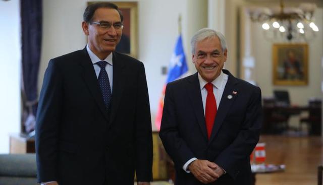 Martín Vizcarra y Sebastián Piñera encabezan el Gabinete Binacional Perú-Chile. (Foto: Presidencia)